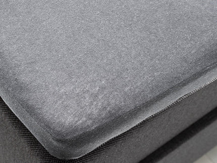 Fresh and Co Topper Hoeslaken - Katoen Jersey Stretch - Lichtgrijs
