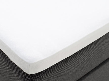 Fresh and Co Topper Hoeslaken - Katoen Jersey Stretch - Wit
