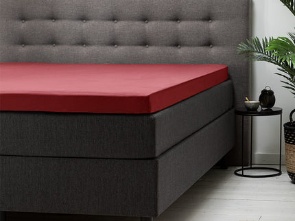 Fresh and Co Topper Hoeslaken - Katoen - Rood