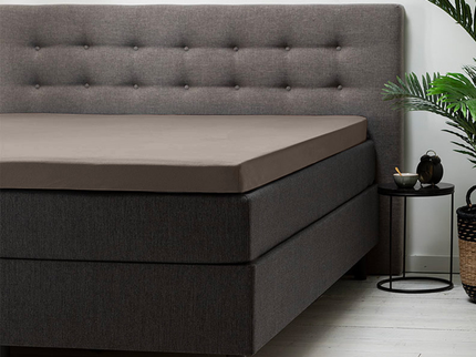 Fresh and Co Topper Hoeslaken - Katoen - Taupe - Verkoelend