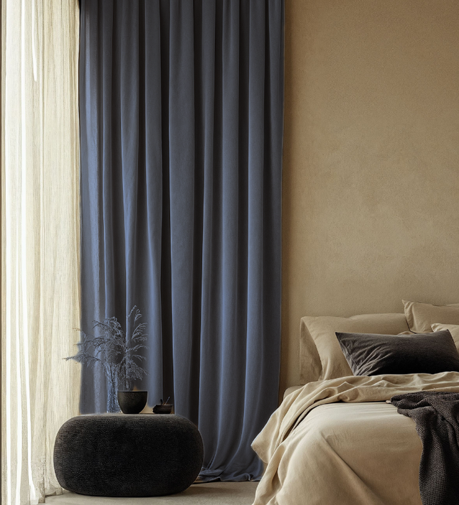 Fresh and Co Velvet Gordijnen Verduisterend - Haken of Ringen - Grijs
