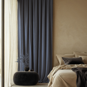 Fresh and Co Velvet Gordijnen Verduisterend - Haken of Ringen - Grijs