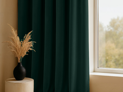 Fresh and Co Velvet Gordijnen Verduisterend - Haken of Ringen - Groen