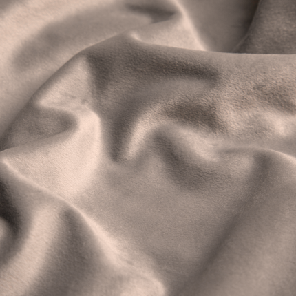 Fresh and Co Velvet Gordijnen Verduisterend - Haken of Ringen - Lichttaupe