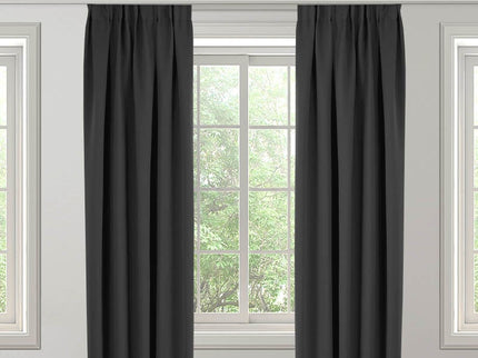 Fresh and Co Verduisterende & Isolerende Gordijnen 150 of 300 cm - Haken - Antraciet