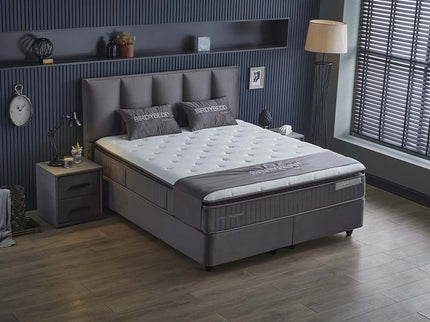 Boxspring met opbergruimte Birdybedd - Antraciet