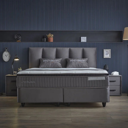 Boxspring met opbergruimte Birdybedd - Antraciet