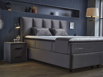 Boxspring met opbergruimte Birdybedd - Antraciet