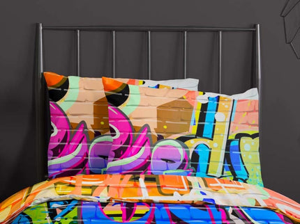 Good Morning Dekbedovertrek Graffiti