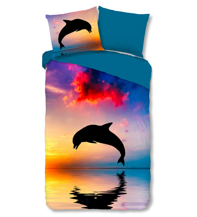 Good Morning Dekbedovertrek Katoen - Dolphin