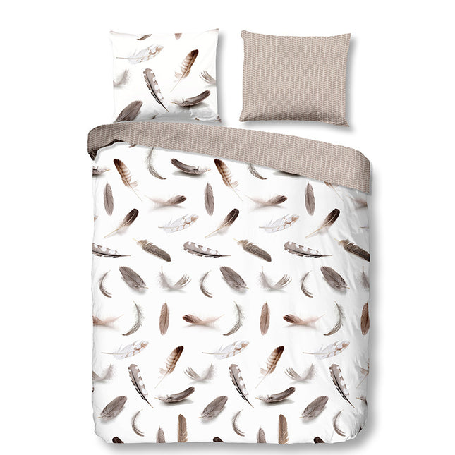Good Morning Dekbedovertrek Katoen-Flanel - Feathers
