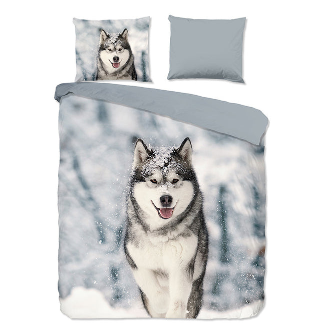 Good Morning Dekbedovertrek Katoen-Flanel - Husky