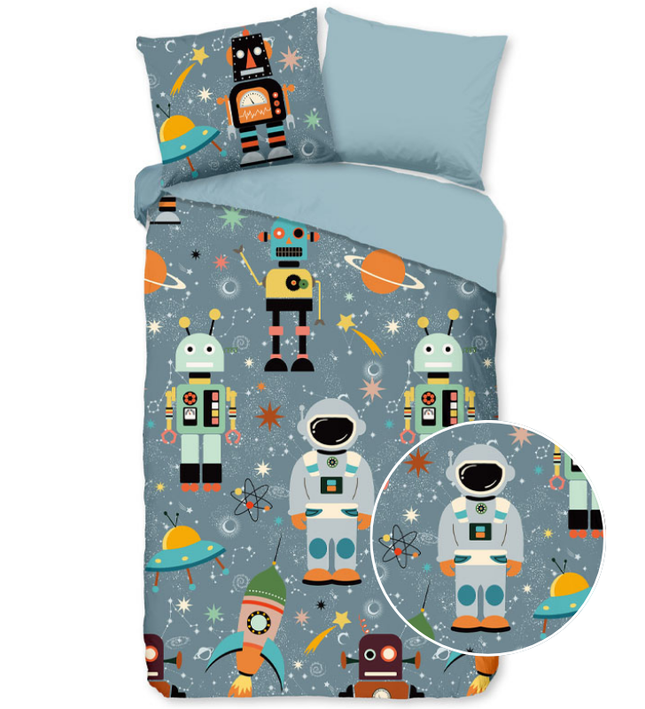 Good Morning Dekbedovertrek Katoen - Spacemen