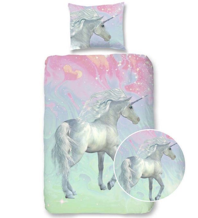 Good Morning Dekbedovertrek Katoen - Sweet Unicorn