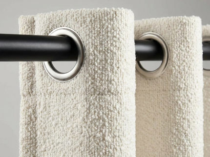 Gordijnen Bouclé - Ringen - Off-White