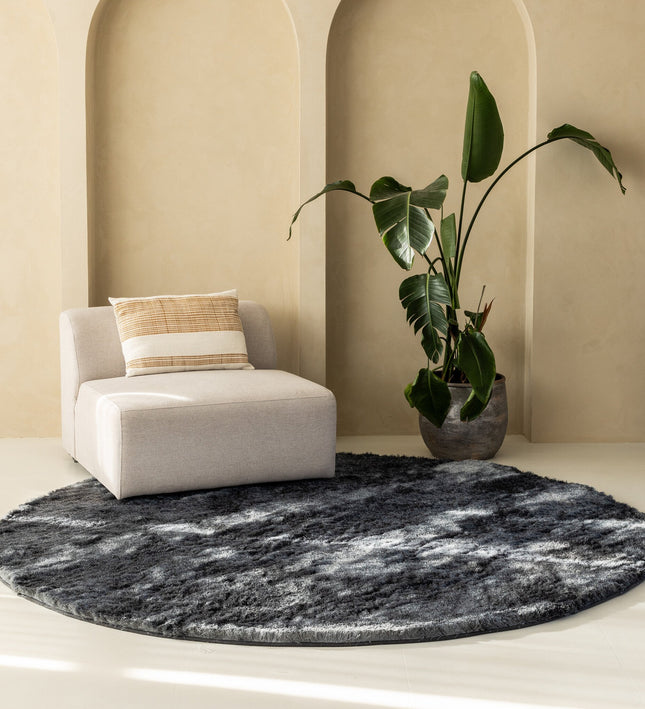 Grandstone Vloerkleed Sense Rond - Antraciet