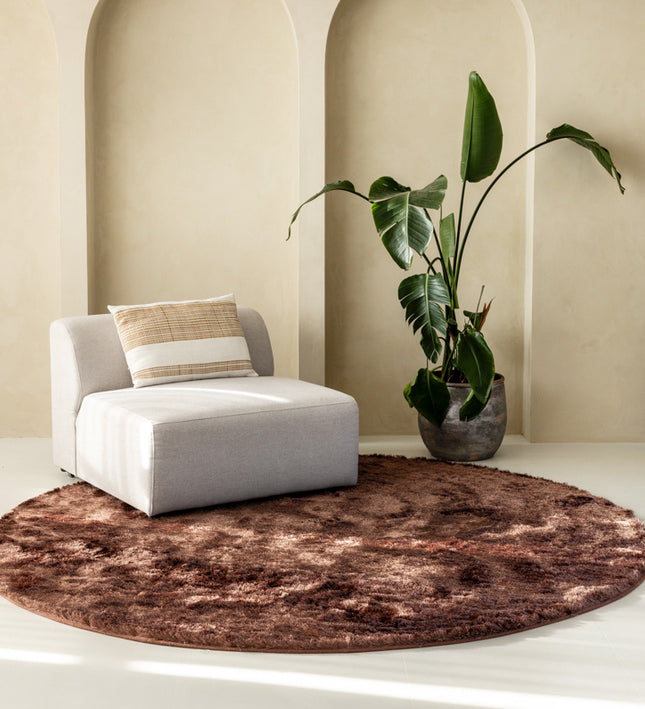 Grandstone Vloerkleed Sense Rond - Koper - 80 Ø cm