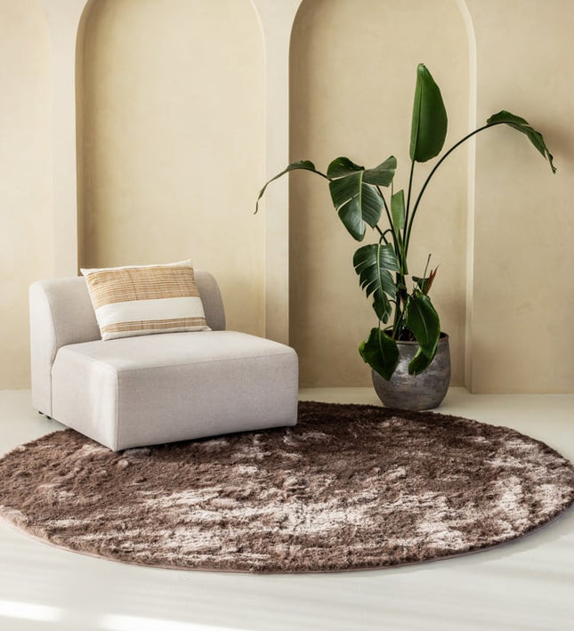 Grandstone Vloerkleed Sense Rond - Taupe - 80 Ø cm