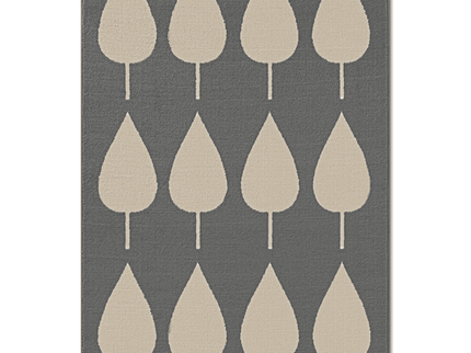 Vloerkleed Kids Lovely Leaves - Grijs