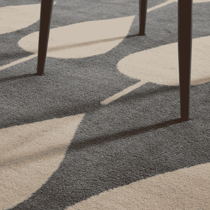 Vloerkleed Kids Lovely Leaves - Grijs