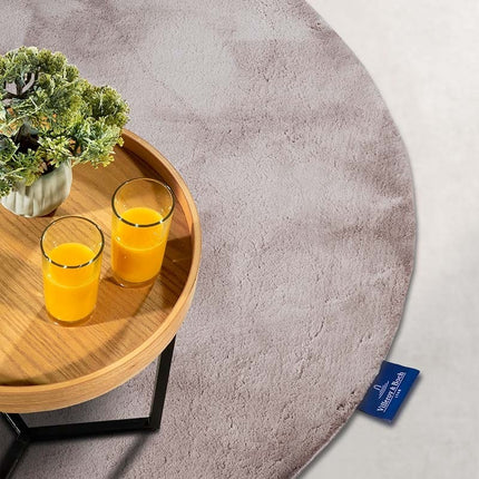 Vloerkleed Leon Rond - Lichtgrijs