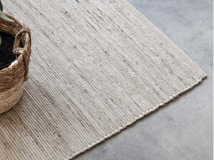 Jute Wol Katoen Vloerkleed  - Ivoor