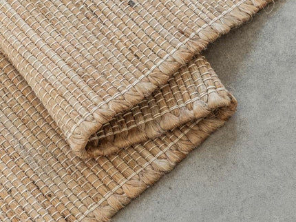 Jute Wol Katoen Vloerkleed  - Beige