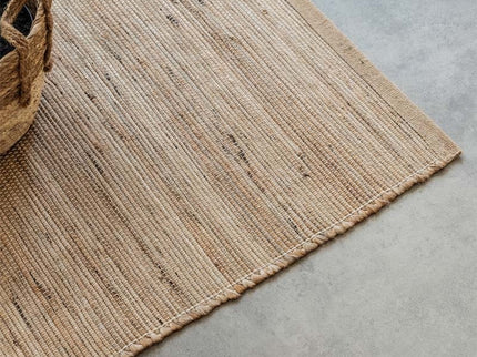 Jute Wol Katoen Vloerkleed  - Beige