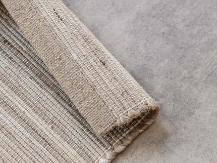 Jute Wol Katoen Vloerkleed  - Grijs / Bruin