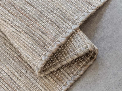 Jute Wol Katoen Vloerkleed  - Grijs / Bruin