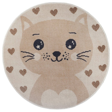Hanse Home Adventures Vloerkleed Kids Kitty Rond - Creme