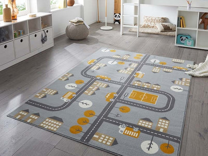 Hanse Home Adventures Vloerkleed Kids Town - Grijs
