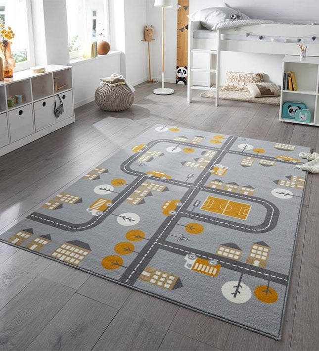Hanse Home Adventures Vloerkleed Kids Town - Grijs
