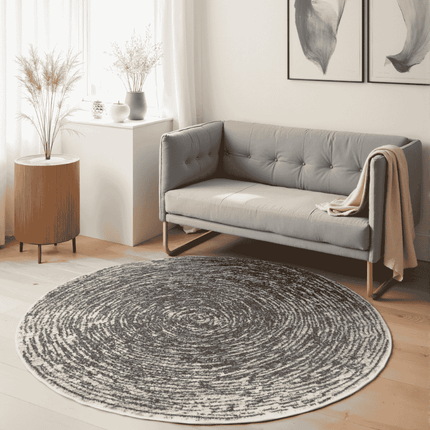 Hanse Home Gloria Vloerkleed Cavallo Rond - Lichtgrijs