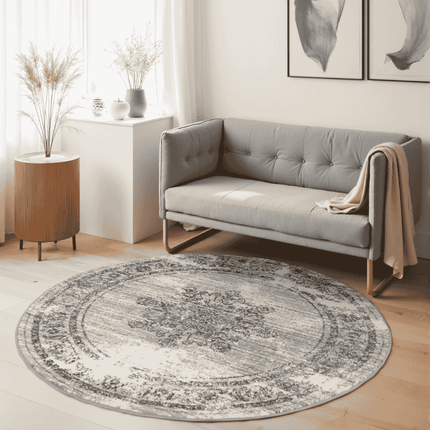 Hanse Home Gloria Vloerkleed Lydia Rond - Lichtgrijs
