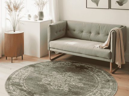 Hanse Home Gloria Vloerkleed Lydia Rond - Olijfgroen