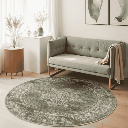 Hanse Home Gloria Vloerkleed Lydia Rond - Olijfgroen