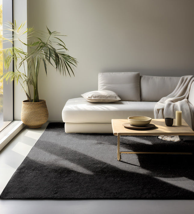 Hanse Home Handgeweven Jute Vloerkleed - Zwart