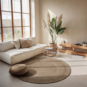 Hanse Home Jute Vloerkleed Geweven - Rond - Bruin