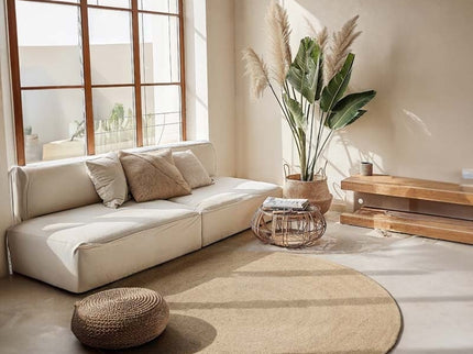 Hanse Home Jute Vloerkleed Geweven - Rond - Crème