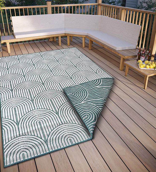 Hanse Home Pangli Buitenkleed Dubbelzijdig Flatweave - Groen