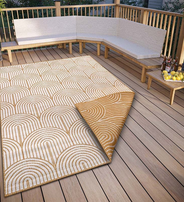 Hanse Home Pangli Dubbelzijdig Buitenkleed Flatweave - Oker