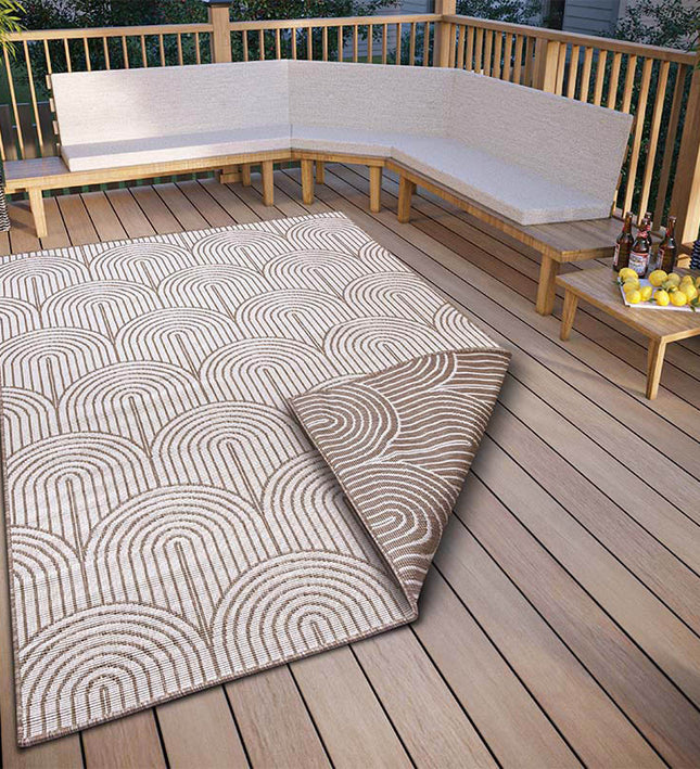 Hanse Home Pangli Dubbelzijdig Buitenkleed Flatweave - Taupe