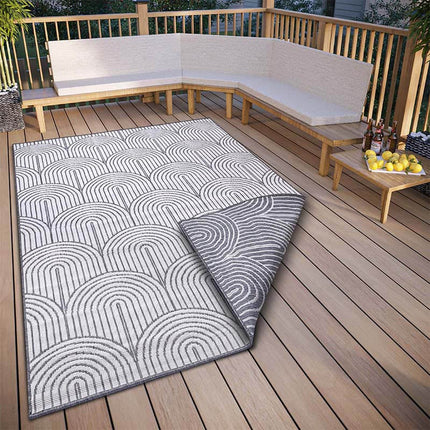 Hanse Home Pangli Dubbelzijdig Buitenkleed Flatweave - Zilver