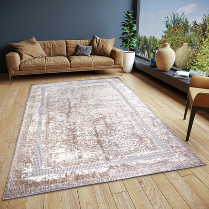 Hanse Home Shine Vintage Vloerkleed Picasso - Zilver / Beige