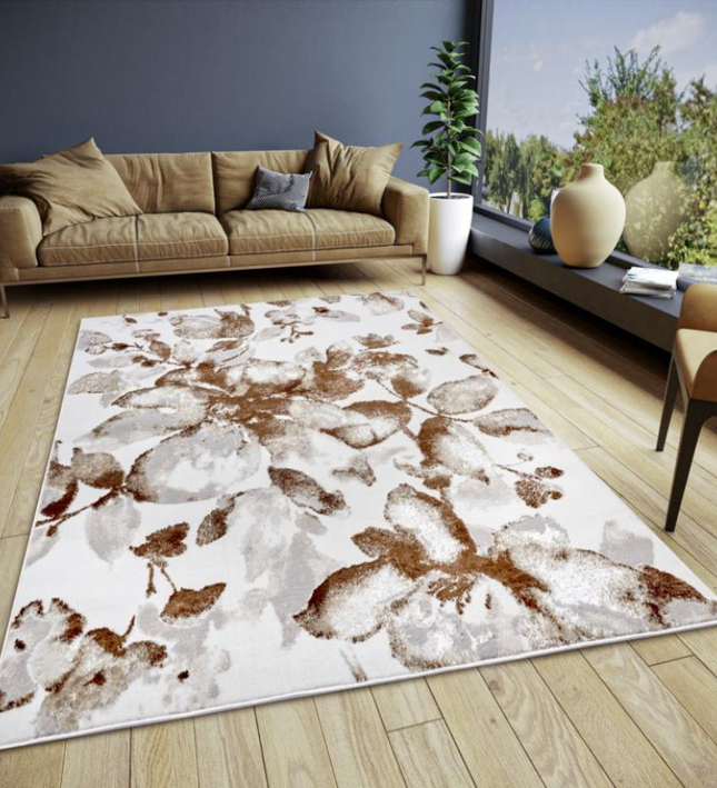Hanse Home Shine Vloerkleed Blossom - Crème / Bruin
