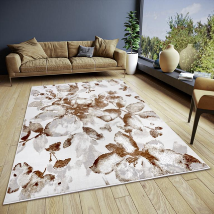 Hanse Home Shine Vloerkleed Blossom - Crème / Bruin