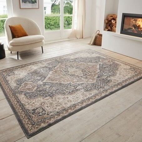 Hanse Home Terrain Vloerkleed Vintage Genevieve - Beige/Grijs