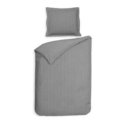 Heckett Lane Dekbedovertrek Banda Katoen-Satijn - Grijs