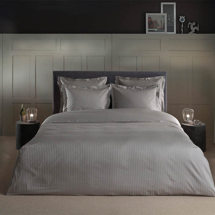 Heckett Lane Dekbedovertrek Banda Katoen-Satijn - Grijs